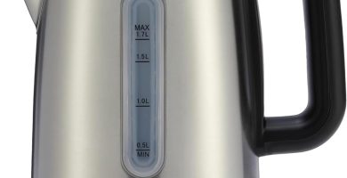 Amazon Basics Hervidor de agua eléctrico portátil de acero inoxidable