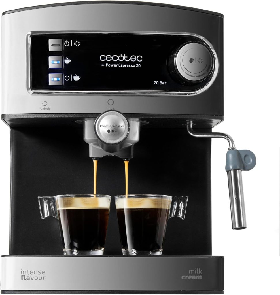 Cecotec Cafetera Express Manual con 20 Bares de Presión Power Espresso