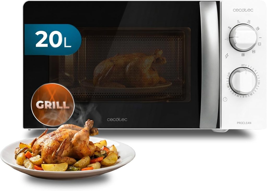 Cecotec Microondas 20L con Grill ProClean 2110 Wave