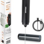 GRIFEMA Espumador de Leche Eléctrico Recargable Batidor Café USB