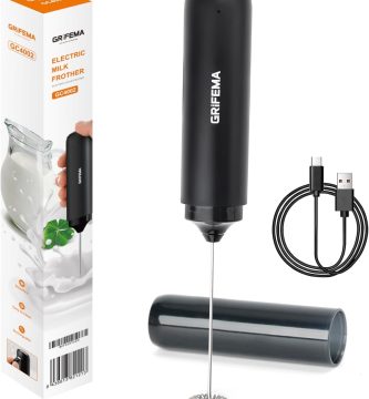 GRIFEMA Espumador de Leche Eléctrico Recargable Batidor Café USB