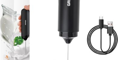 GRIFEMA Espumador de Leche Eléctrico Recargable Batidor Café USB
