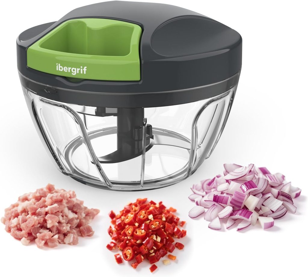 Ibergrif M501 Picadora Manual Picadora de Verduras con Cuerda Cocina