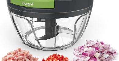 Ibergrif M501 Picadora Manual Picadora de Verduras con Cuerda Cocina