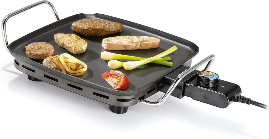Princess 102210 Plancha compacta cuadrada con revestimiento antiadhere